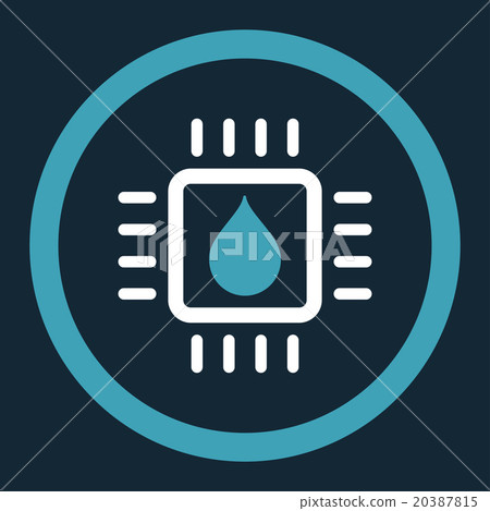Drop Analysis Chip Rounded Vector Icon 20387815