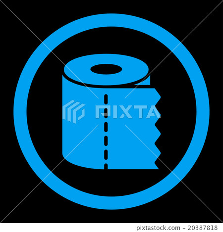 Toilet Paper Roll Rounded Vector Icon Toilet Paper Roll Rounded Vector Icon 20387818