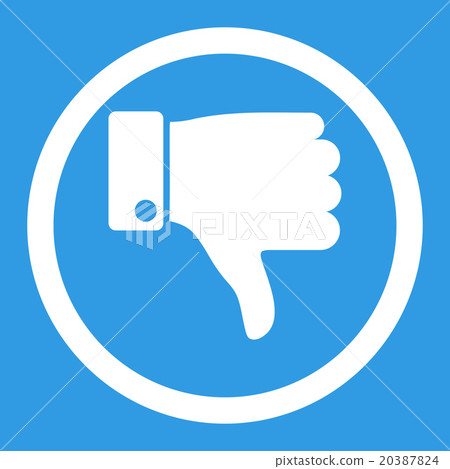 Thumb Down Rounded Vector Icon - Stock Illustration [20387824] - PIXTA