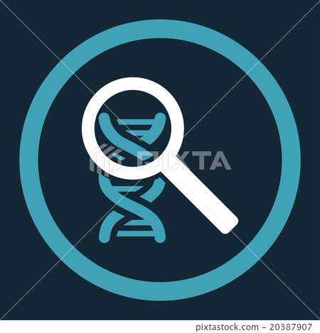 Explore DNA Rounded Vector Icon 20387907