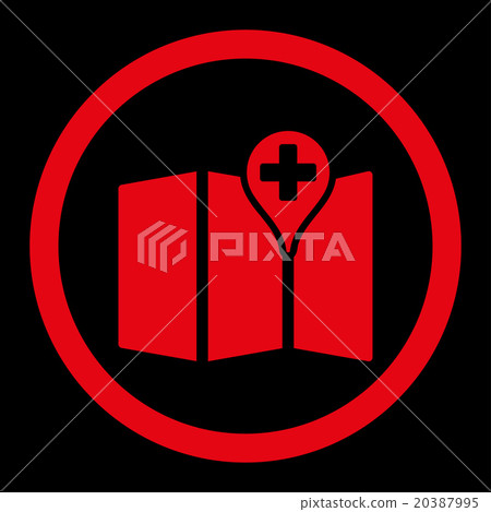 Medical Map Rounded Vector Icon Medical Map Rounded Vector Icon 20387995