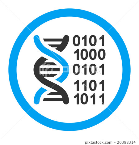 Genome Code Rounded Vector Icon 20388314