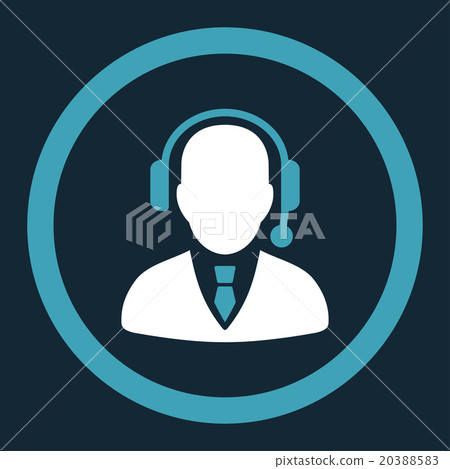 Operator Rounded Vector Icon - Stock Illustration [20388583] - PIXTA