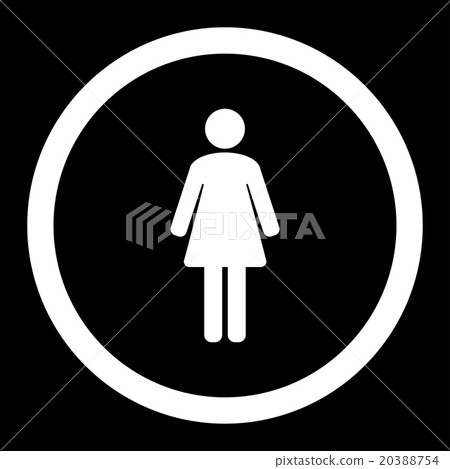 Woman Rounded Vector Icon - Stock Illustration [20388754] - PIXTA
