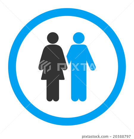 Human Couple Rounded Vector Icon Human Couple Rounded Vector Icon 20388797