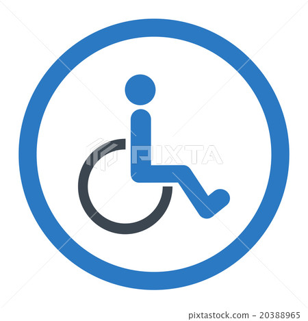 Disabled Person Rounded Vector Icon 20388965