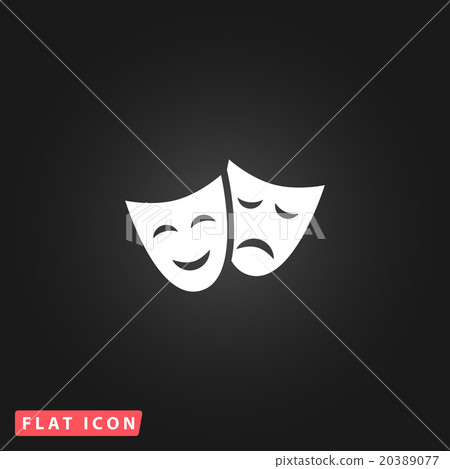 Theater icon with happy and sad masks 20389077