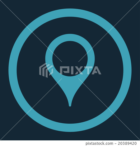 Map Marker Rounded Vector Icon 20389420
