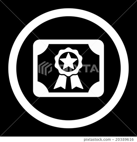 Award Diploma Rounded Vector Icon Award Diploma Rounded Vector Icon 20389616