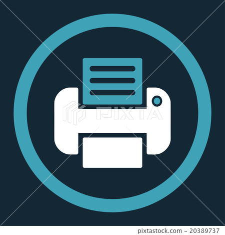 Print Rounded Vector Icon - Stock Illustration [20389737] - PIXTA