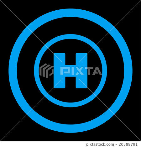 Helicopter Landing Rounded Vector Icon Helicopter Landing Rounded Vector Icon 20389791