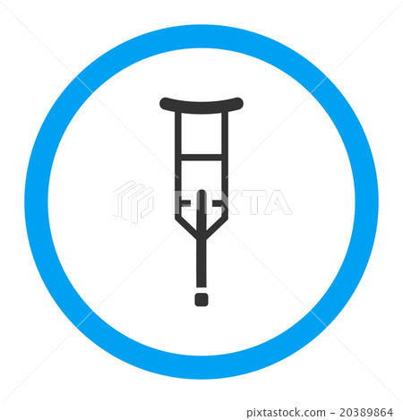 Crutch Rounded Vector Icon 20389864