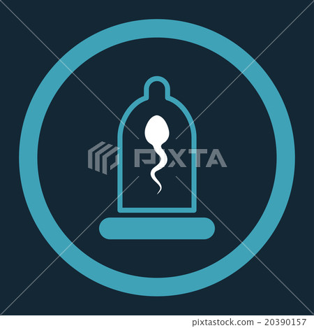 Sperm In Condom Rounded Vector Icon Sperm In Condom Rounded Vector Icon 20390157