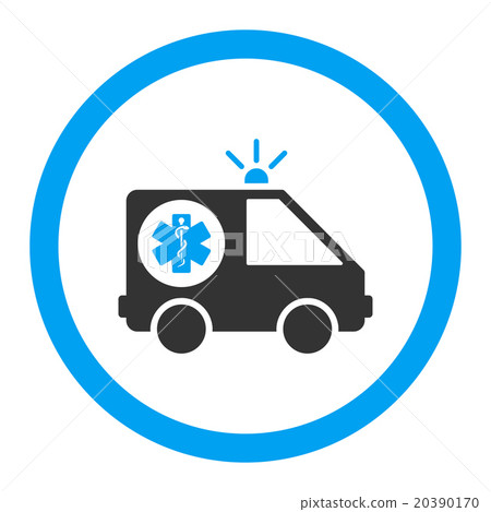 Ambulance Car Rounded Vector Icon 20390170