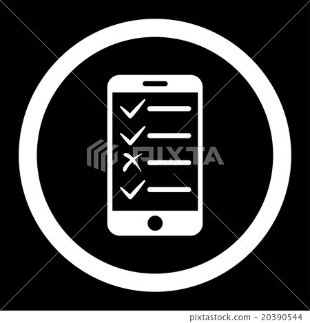 Mobile Test Rounded Vector Icon - Stock Illustration [20390544] - PIXTA
