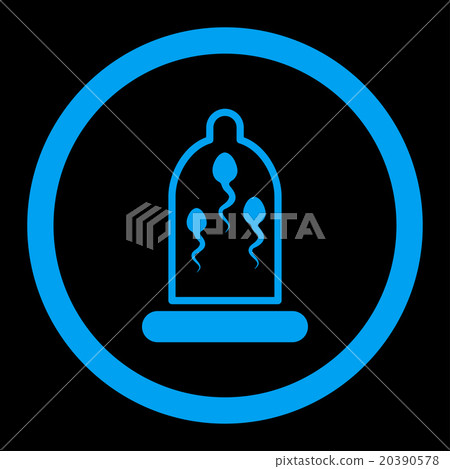Sperm In Condom Rounded Vector Icon Sperm In Condom Rounded Vector Icon 20390578