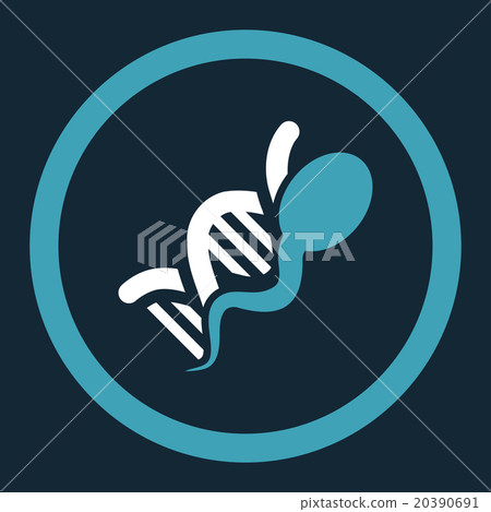 Sperm Genome Rounded Vector Icon 20390691