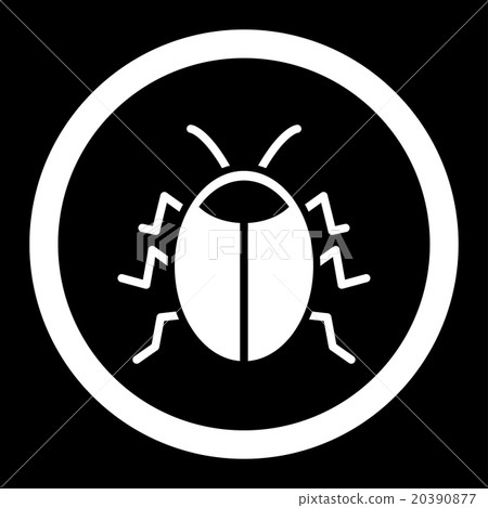 Bug Rounded Vector Icon Bug Rounded Vector Icon 20390877