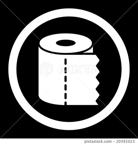 Toilet Paper Roll Rounded Vector Icon - Stock Illustration [20391023 ...