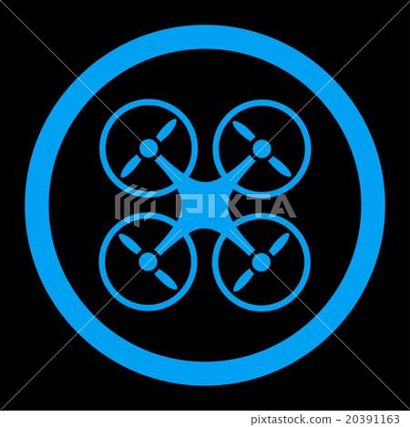 Quadcopter Rounded Vector Icon Quadcopter Rounded Vector Icon 20391163