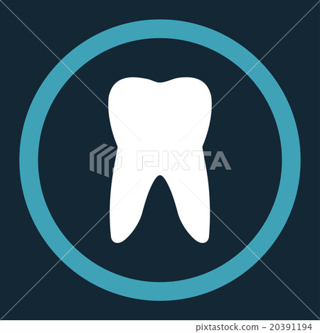 Tooth Rounded Vector Icon - Stock Illustration [20391194] - PIXTA