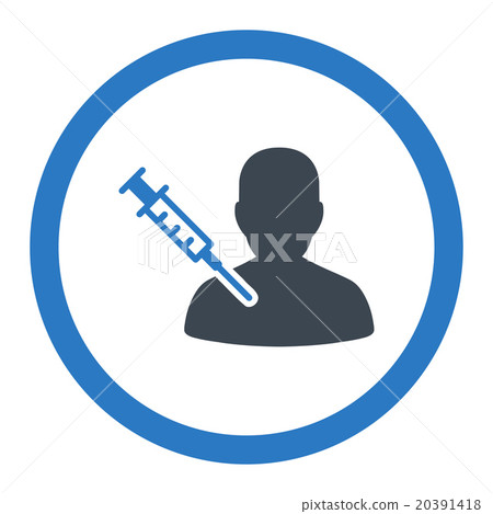 Patient Vaccination Rounded Vector Icon - Stock Illustration [20391418 ...