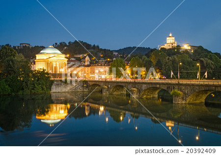 Turin, river Po, Grand Madre and Cappuccini 20392409