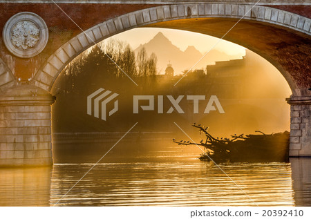 Turin (Torino), sunset on Monviso 20392410