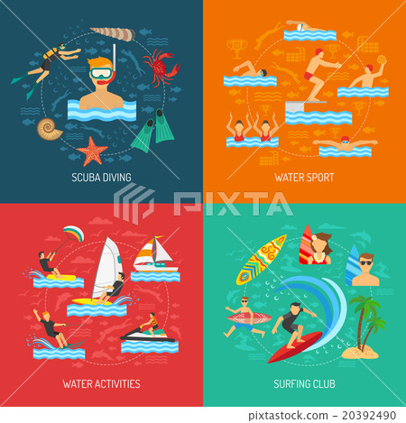 Water Sport 2x2 Design Concept - Stock Illustration [20392490] - PIXTA