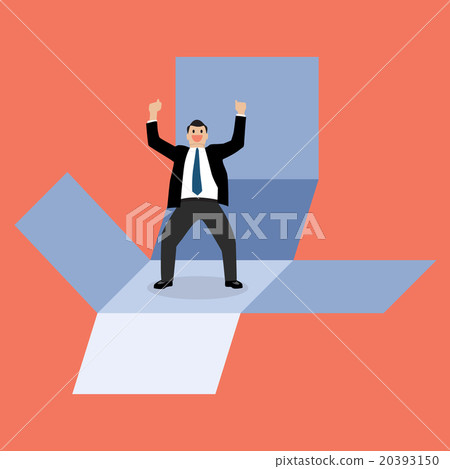 Businessman get out of the box 20393150