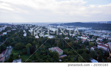 Highly detailed aerial city view with crossroads 20393165