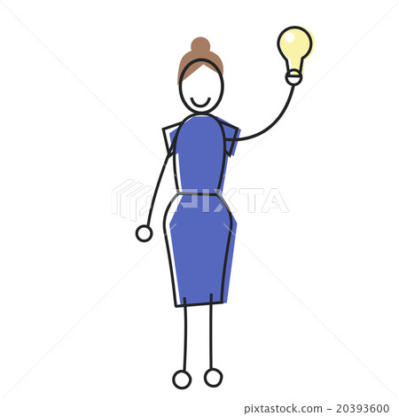 Businesswoman Holding Lignt Bulb, New Idea Concept 20393600