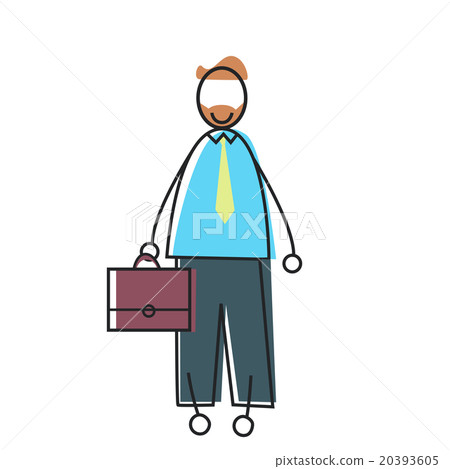 Businessman Hold Briefcase Business Man Sketch Businessman Hold Briefcase Business Man Sketch 20393605