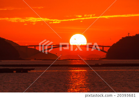 Ascending sun from Mashashima Bridge 20393681