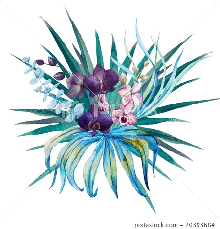 Tropical floral composition 20393684