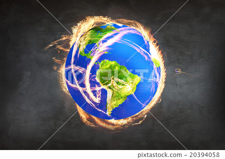 Burning Earth as a symbol of apocalypse 20394058