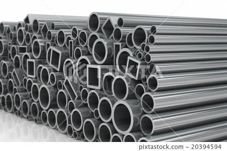 Stack of steel pipes 20394594