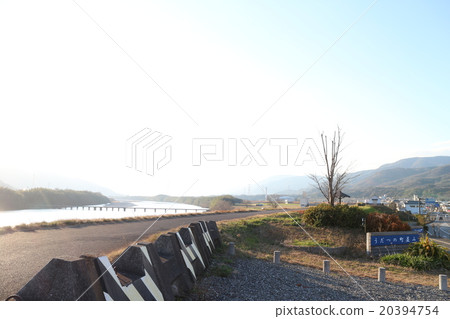 Yoshino River and diving bridge near the streets of Udatsu Udatsu 20394754