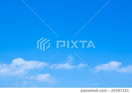 天空覆蓋藍天白色雲彩綜合性背景材料照片材料拷貝空間 20397181