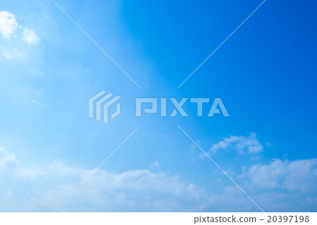 天空覆蓋藍天白色雲彩綜合性背景材料照片材料拷貝空間 20397198