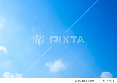 天空覆蓋藍天白色雲彩綜合性背景材料照片材料拷貝空間 20397203