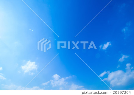 天空覆蓋藍天白色雲彩綜合性背景材料照片材料拷貝空間 20397204
