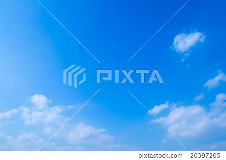 天空覆蓋藍天白色雲彩綜合性背景材料照片材料拷貝空間 20397205