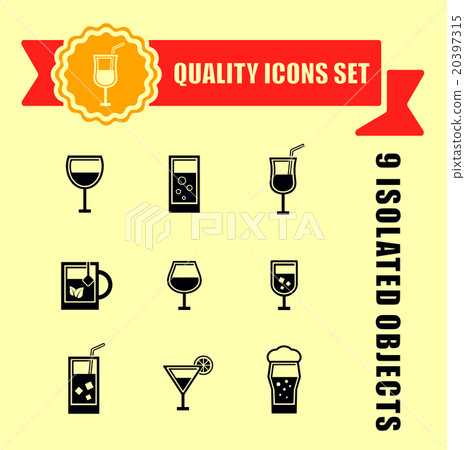 quality glasses icon set 20397315