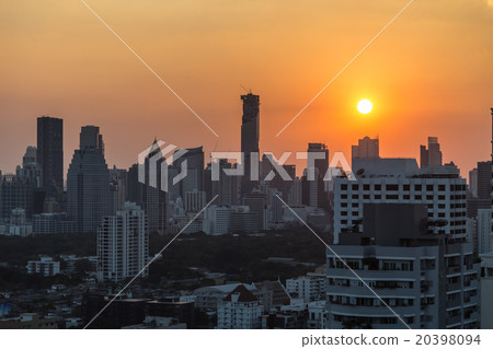 Bangkok skyline sunset panorama 20398094