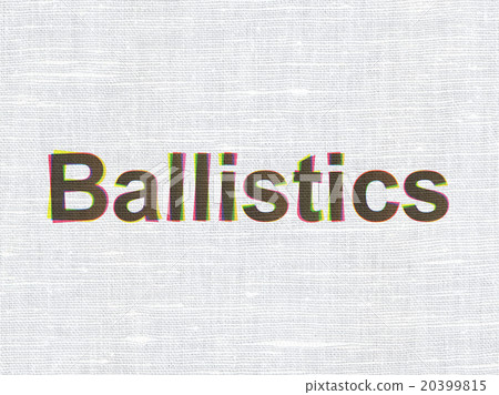 Science concept: Ballistics on fabric texture 20399815