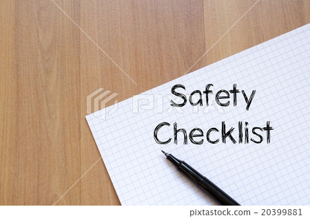 Safety checklist write on notebook 20399881