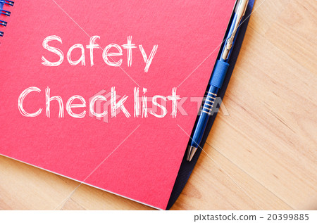 Safety checklist write on notebook 20399885