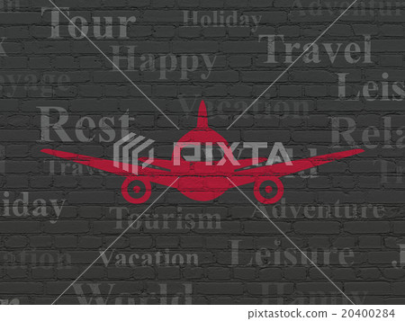 Vacation concept: Aircraft on wall background Vacation concept: Aircraft on wall background 20400284
