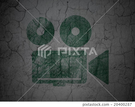 Vacation concept: Camera on grunge wall background Vacation concept: Camera on grunge wall background 20400287